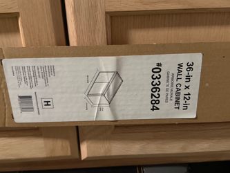 36x12 Inch Wood Wall Cabinet