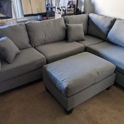 New Gray Sectional Couch Only $50 Down Payment