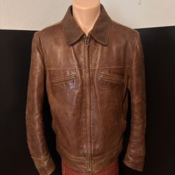 VTG Timberland men’s bomber jacket distressed brown small