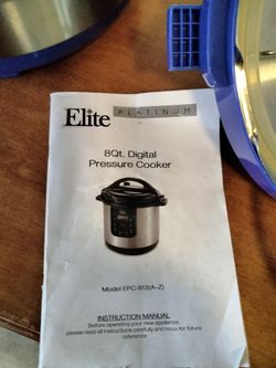 Elite Platinum 8 Quart Pressure Cooker