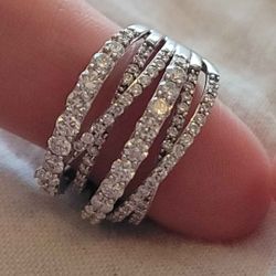 10k Kay Jewelers Multi Row Beautiful Diamond Ring 