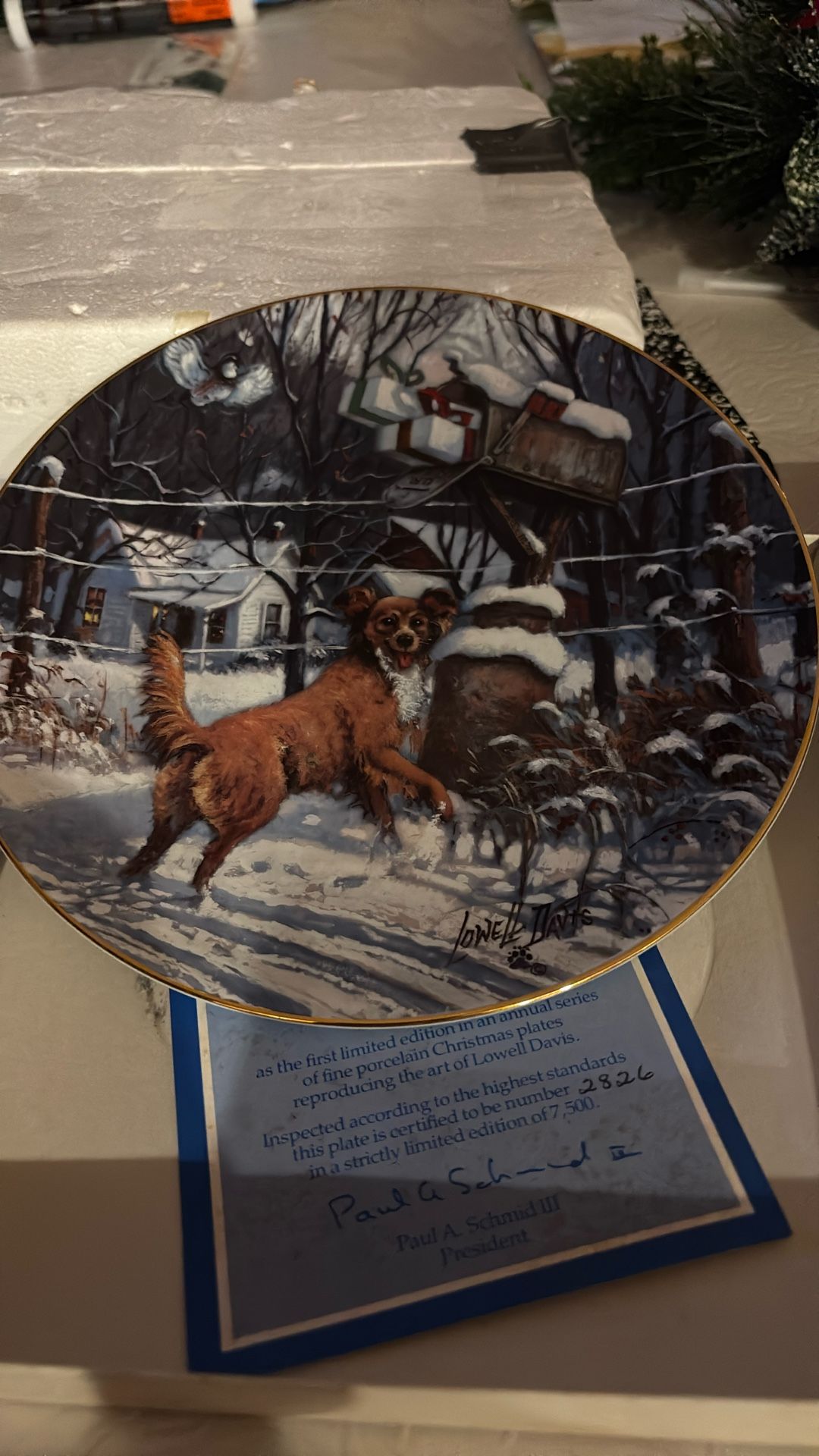 A Country Christmas Decorator Plate