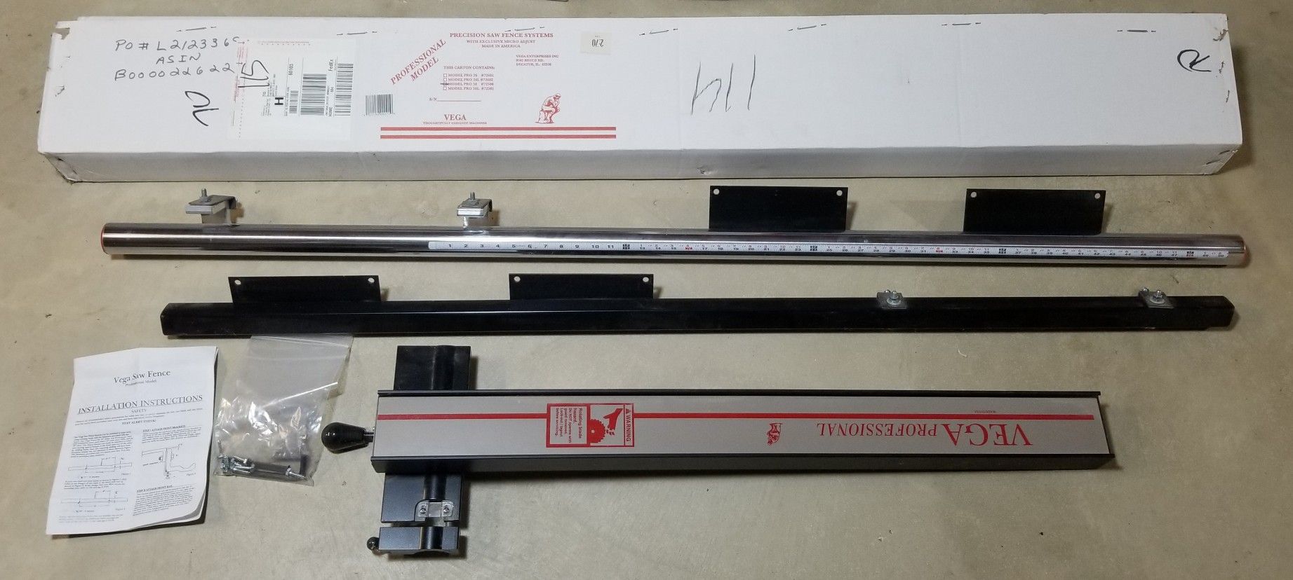 Vega Pro 50 Table Saw Fence