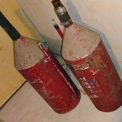 Two Old Gas Cans