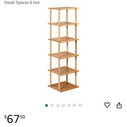 Bamboo 6 Tier Shoe Rack 