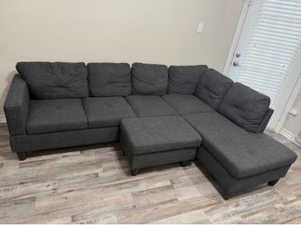 Couch with ottoman storage