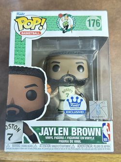 Jaylen Brown Exclusive White Jersey Figure #176 Funko Pop NBA Boston Celtics