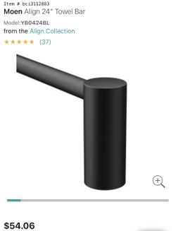 Moen 24 In Matt Black Towel Rack