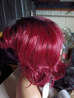 Bob cut stylish ombre wig