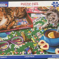 1000 White Mountain Puzzle Complete Larger Pieces