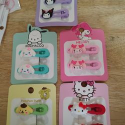 Hello Kitty And Friends Hair Clips $3 Each 