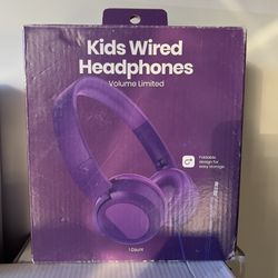 Purple Wired Headphones - Kids 