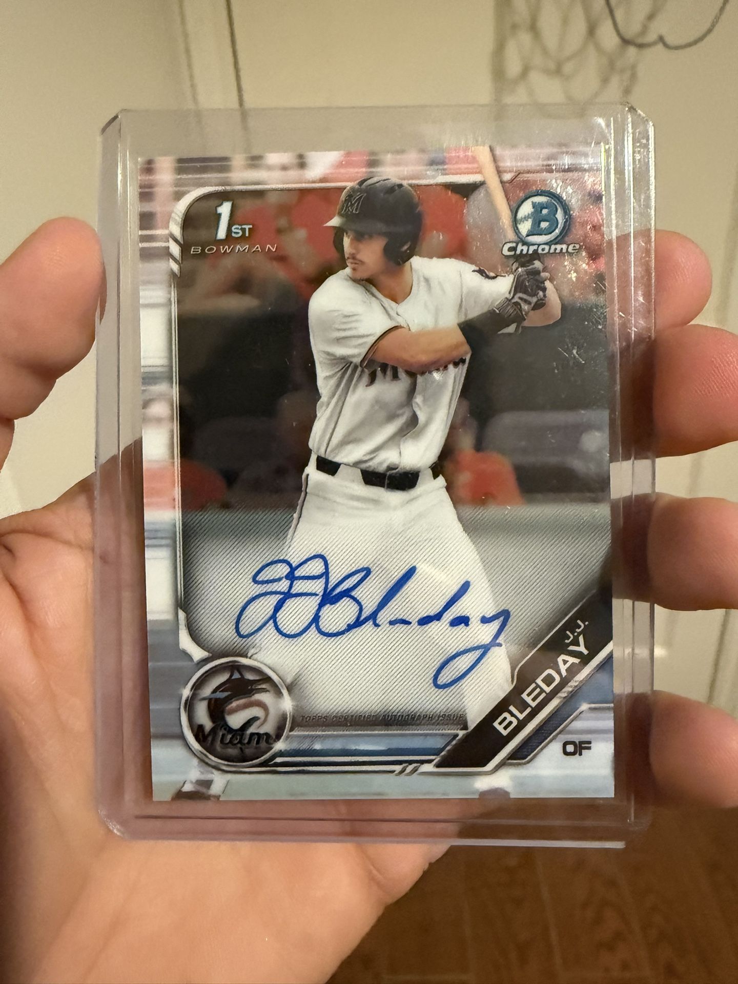 2019 Bowman Chrome 1st Prospect Auto JJ Bleday Rookie RC Miami Marlins