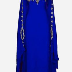 Royal Blue Elegant Modern Caftan Women’s Islamic