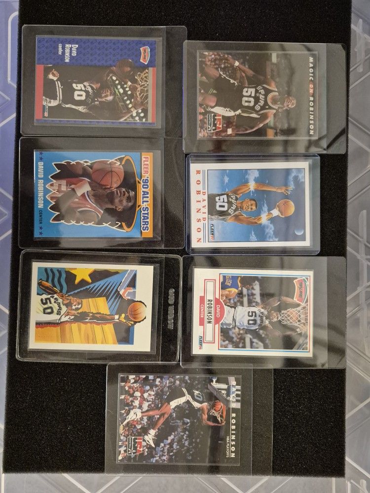 DAVID ROBINSON BASKETBALL CARDS 7QTY / ROOKIE HALL OF FAMER