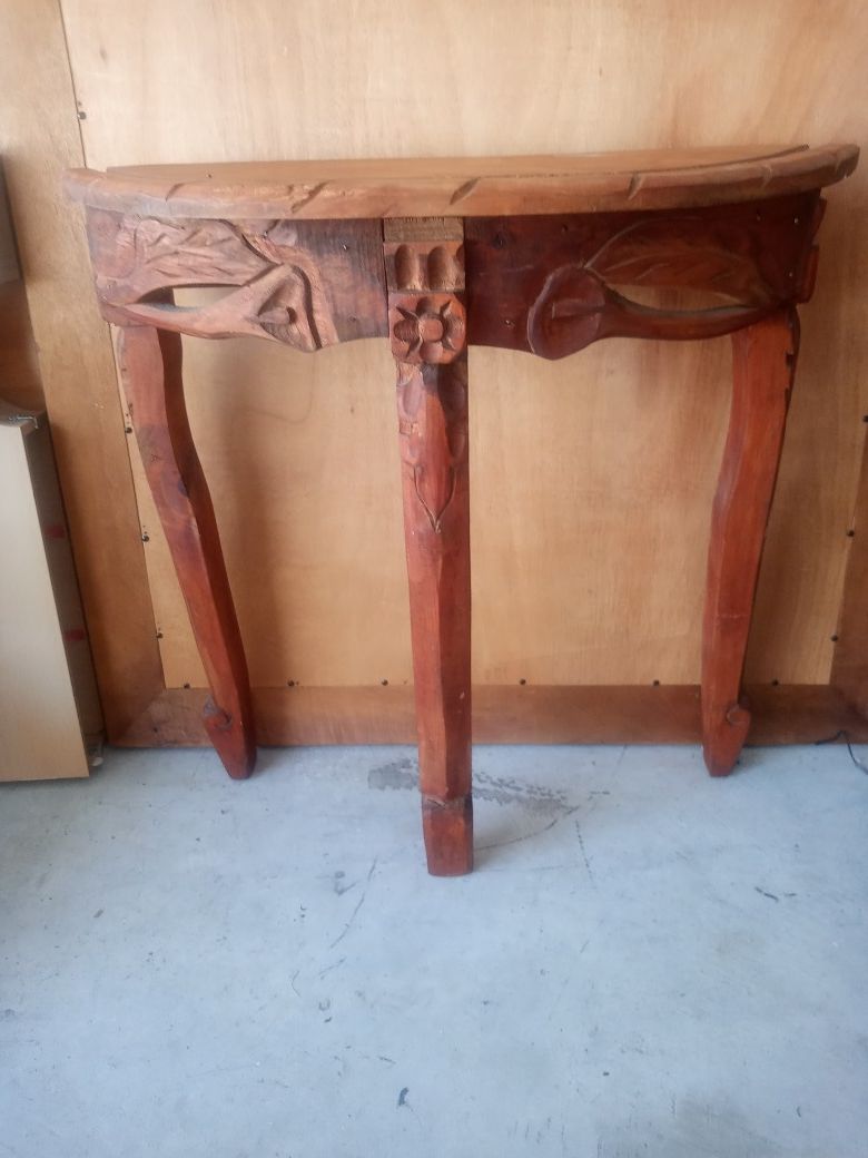 Console table with mirror
