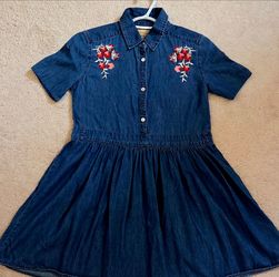 Girls Denim shirt dress