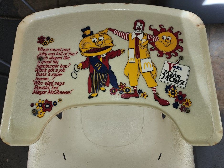 Vintage McDonald's Rolling High Chair