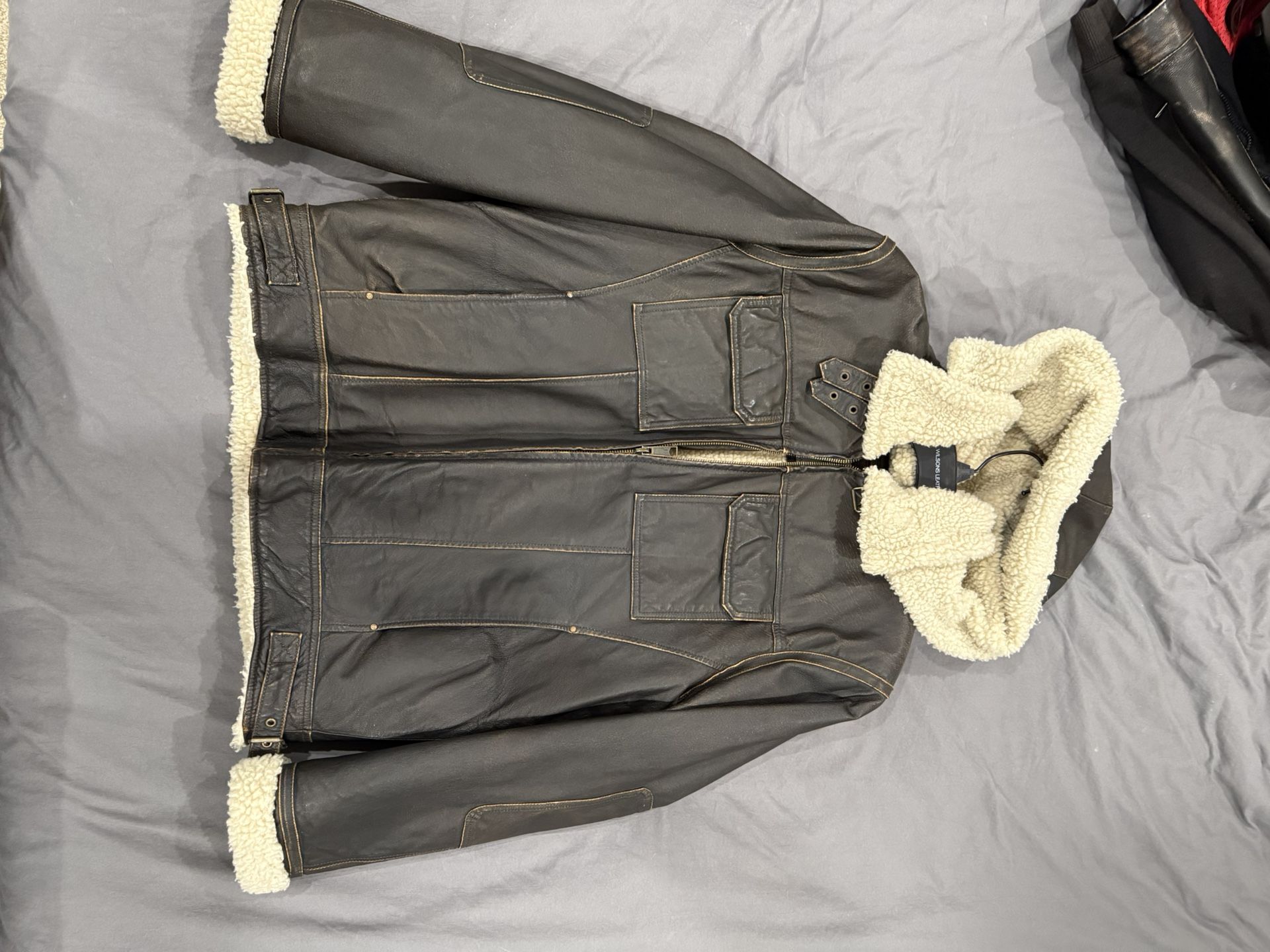 Wilson Leather Sherpa Lined Jacket