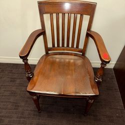 (2) B.L Marble Chair Company Ohio Desk Mahogany Armchair 22x22 34T Seat Ht 18" Like Brand New