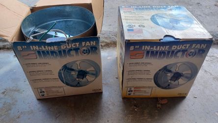 Two  8" duct fans very good condition $40 for both