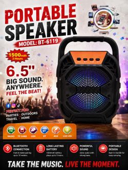 PORTABLE SPEAKER 6.5” inch