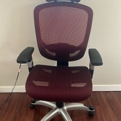 Maroon And Black Office Chair