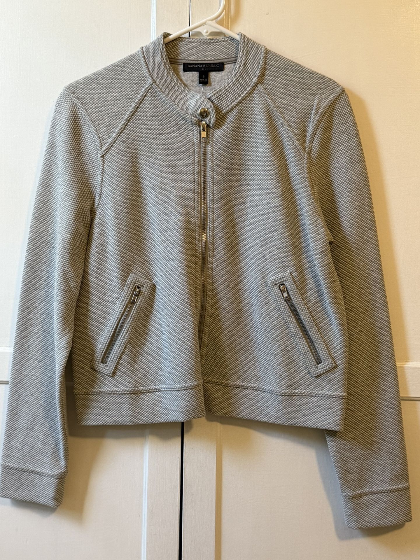 Banana Republic Gray Textured Jacket