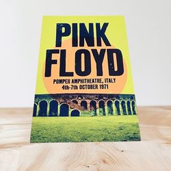 Pink Floyd Pompeii Theatre Concert Poster On 4" x 6" Metal Print 