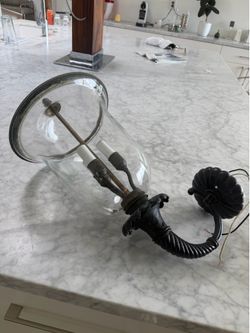 Stunning vintage glass outdoor sconces