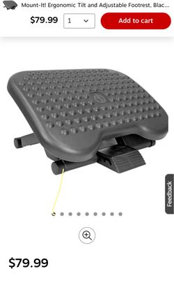 Original Price was $75 Ergonomic Adjustable Footrest Black