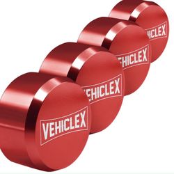 Vehiclex 4-Pack Heavy-Duty Puck Lock Set – Keyed Alike, Hidden Shackle Lock – Rust-Resistant Security For Trailers, Garages, Containers – Red