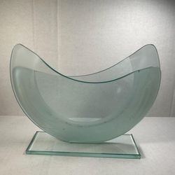 Cresent Sculpture Glass Art