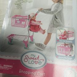 Toy Shopping Cart- For That Special Little Girl, Carry Her Toys And Baby Toys, Brand New!!!!!!!!