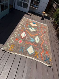 Colorful authentic Moroccan rug