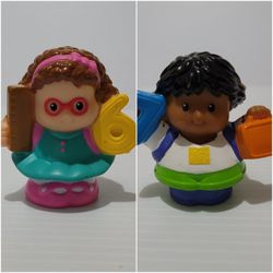 Fisher Price Little People Sonya Lee Preschool Girl Figure #6 #7 Kids Play 2005.
