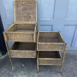 19th Century Chinese Wicker Stand