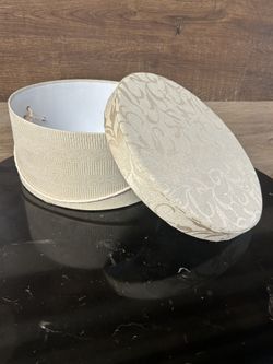 Upholstered Hat Box Vintage