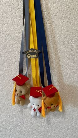graduation plush teddy bear necklaces