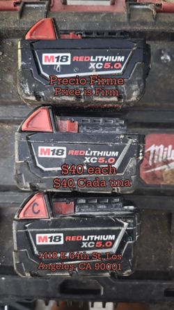 Milwaukee 5.0 Batteries