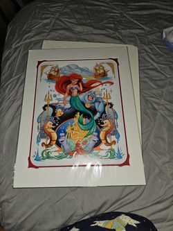 Disney Artist Print Bruce Boyer - Little Mermaid Ariel Art 14'' x 18''