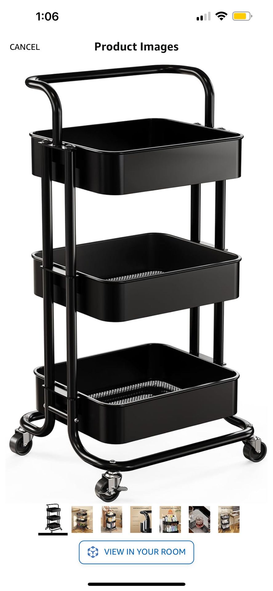 Nail Polish Rack. Rolling Cart