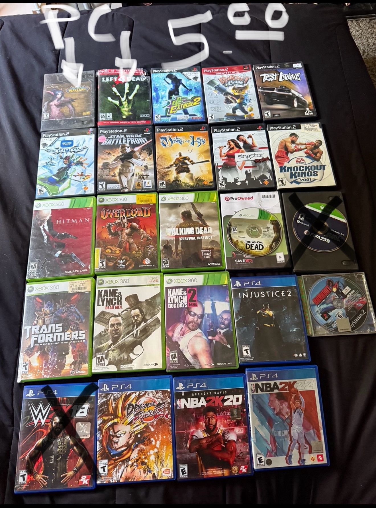 Video Games PC,PS4,PS3 ,PS2,DS,Xbox 360 $5 EACH Swipe Left 👈🏽 For Pictures 