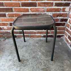 Outdoor Glass-Top Square Patio Table