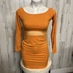 Orange Mini Dress 
