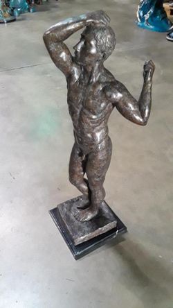 Standing Rodin on Marble Base