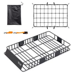 New Heavy-Duty 250lb Rooftop Cargo Basket, Rack Carrier, Canasta Para Techo Maletas.