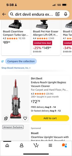 Great deal like new dirt devil 😈 endura express vacuum great deal