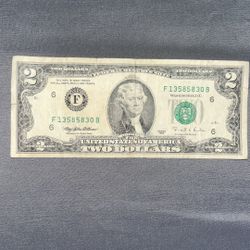 2$ Bill Series Of 1995
