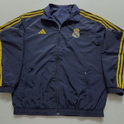 Real Madrid Reversible Replica Soccer Jacket Windbreaker Size L